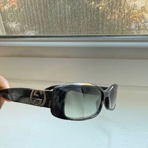 Gucci black/grey/silver Sunglasses from Reformation Vintage
